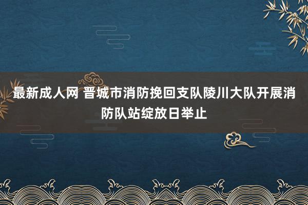 最新成人网 晋城市消防挽回支队陵川大队开展消防队站绽放日举止