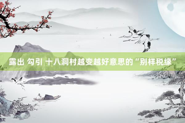 露出 勾引 十八洞村越变越好意思的“别样税缘”