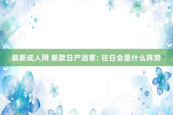 最新成人网 新款日产逍客: 往日会是什么阵势